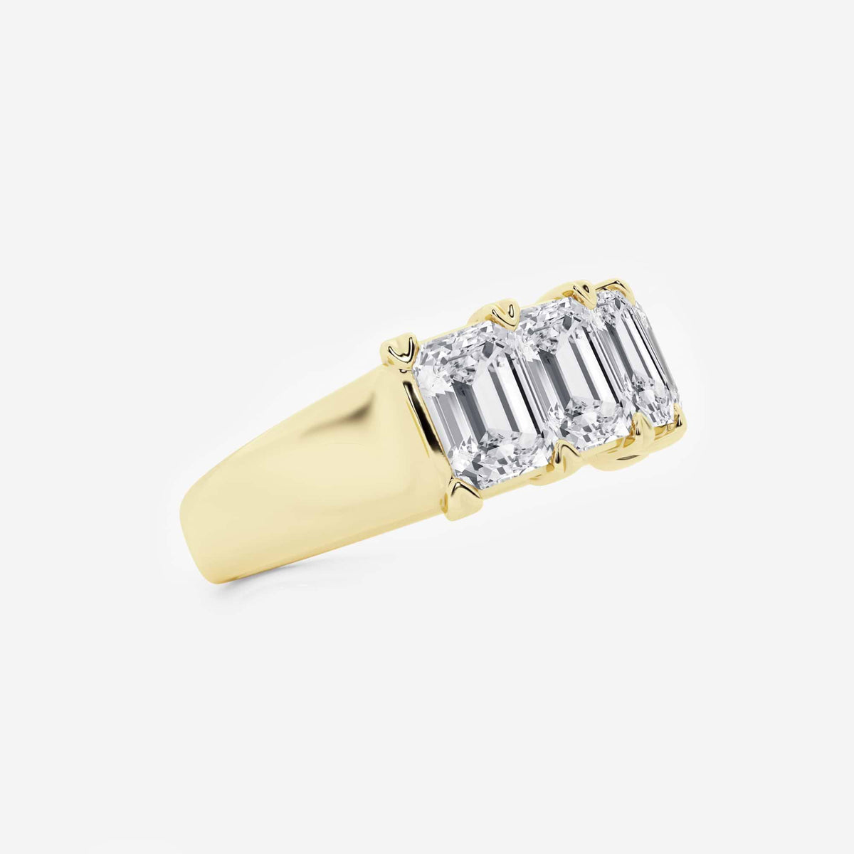 GWA012 - Additional Image 1 for  4 ctw Emerald Lab Grown Diamond Five-Stone Anniversary Band