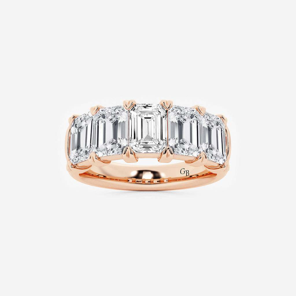 GWA012 - product video for 4 ctw Emerald Lab Grown Diamond Five-Stone Anniversary Band