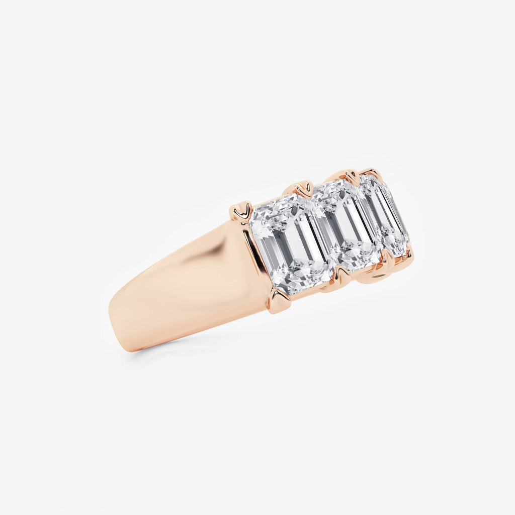 GWA012 - Additional Image 1 for  4 ctw Emerald Lab Grown Diamond Five-Stone Anniversary Band