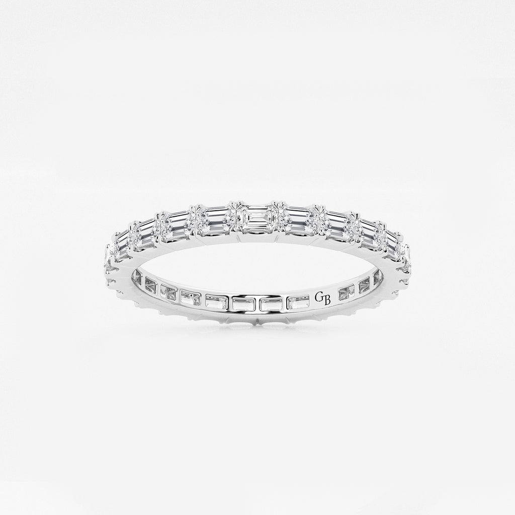 GWA013 - product video for 1 ctw East-West Emerald Lab Grown Diamond Eternity Band - 1.9mm Width