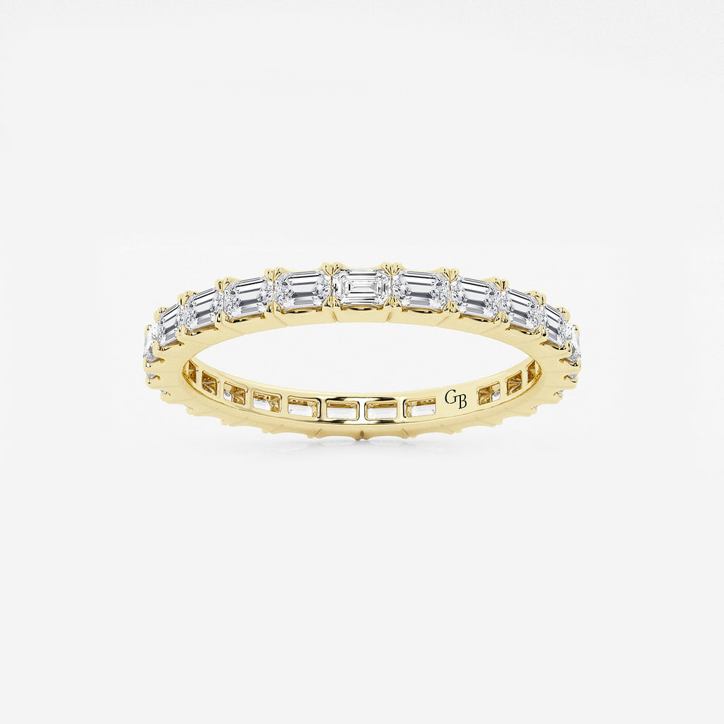 GWA013 - product video for 1 ctw East-West Emerald Lab Grown Diamond Eternity Band - 1.9mm Width