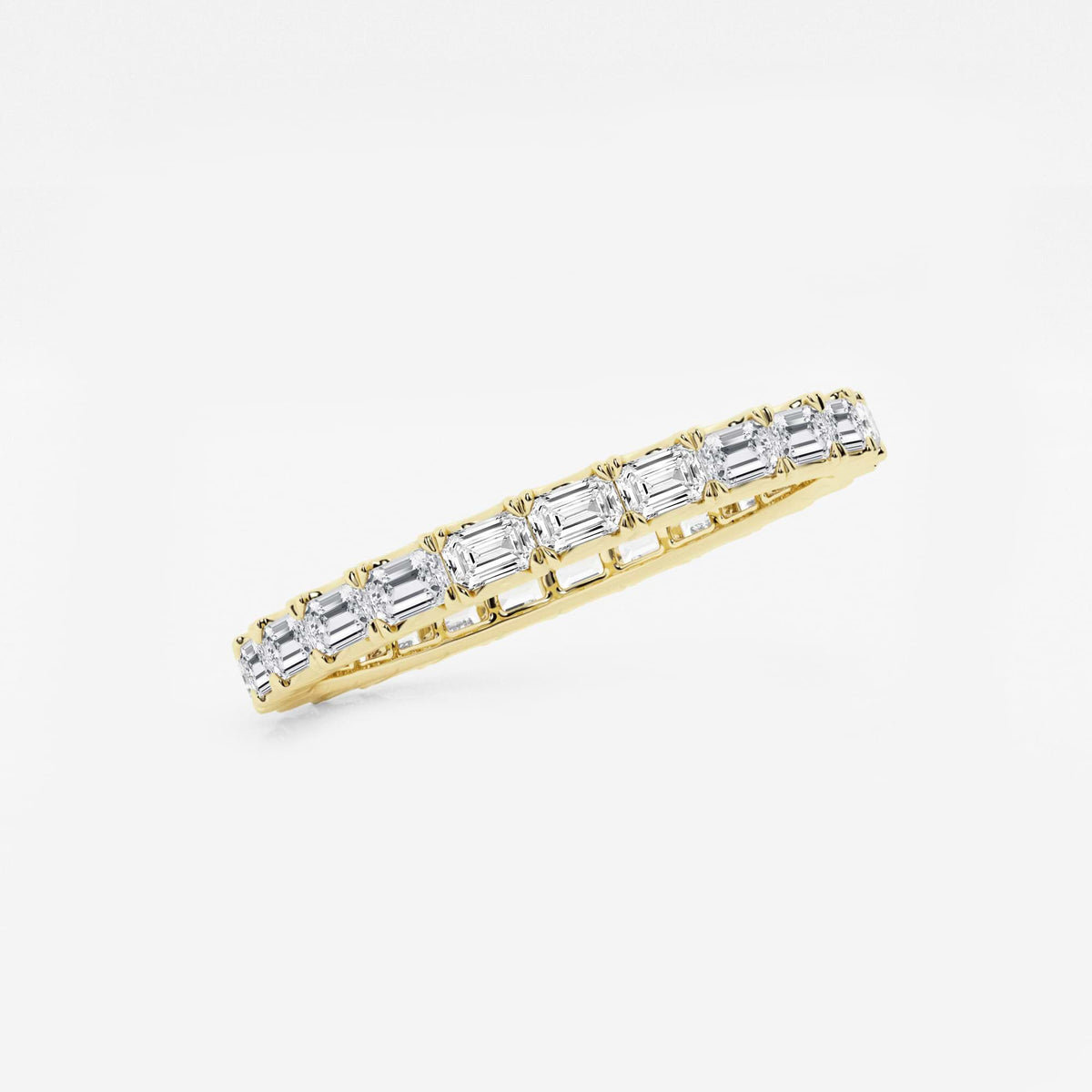 GWA013 - Additional Image 1 for  1 ctw East-West Emerald Lab Grown Diamond Eternity Band - 1.9mm Width