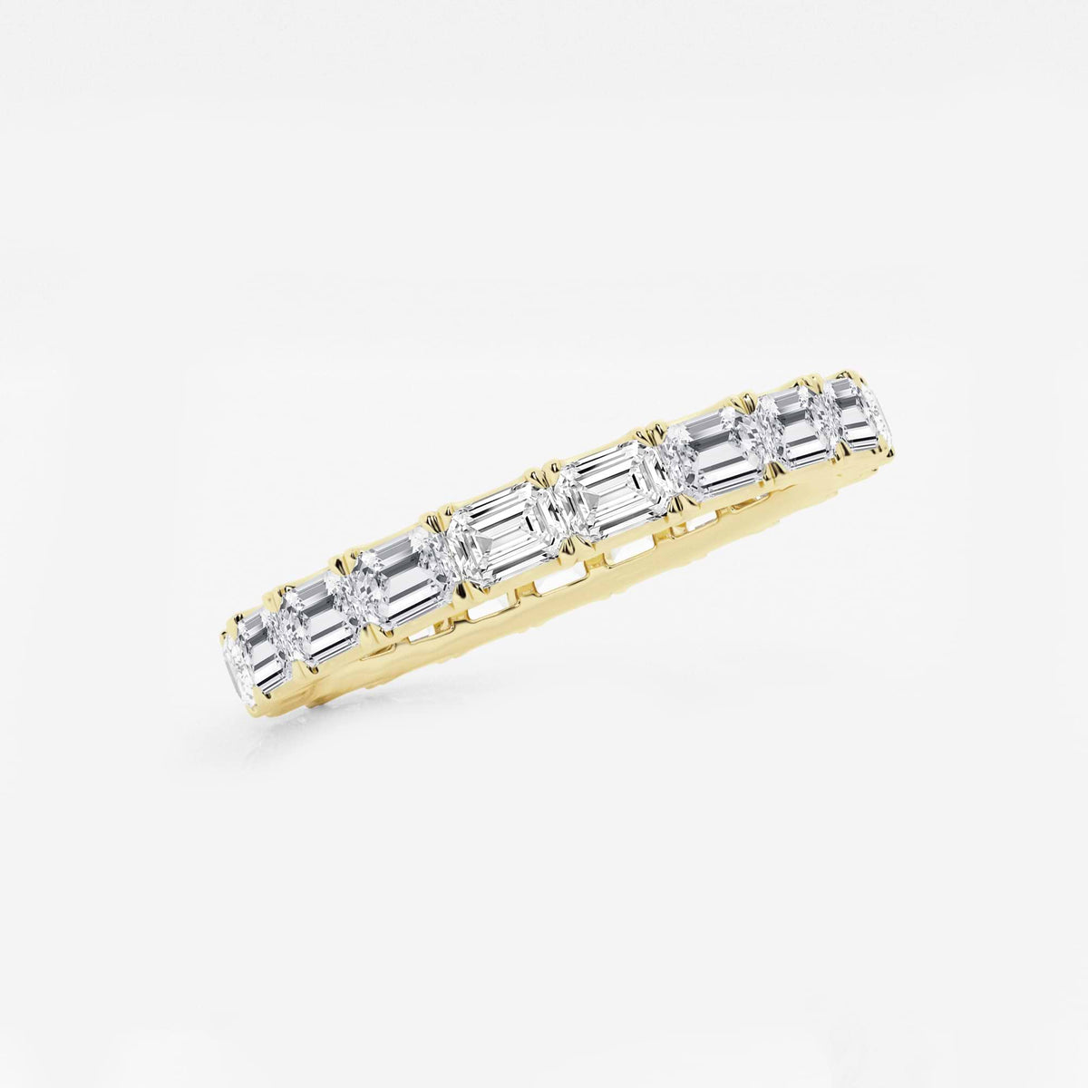 GWA013 - Additional Image 1 for  2 ctw East-West Emerald Lab Grown Diamond Eternity Band - 2.5mm Width