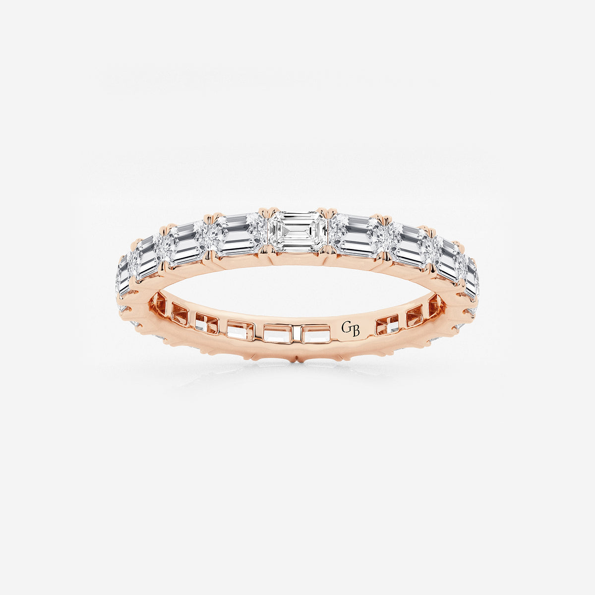 GWA013 - product video for 2 ctw East-West Emerald Lab Grown Diamond Eternity Band - 2.5mm Width