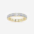 GWA013 - product video for 3 ctw East-West Emerald Lab Grown Diamond Eternity Band - 3.1mm Width