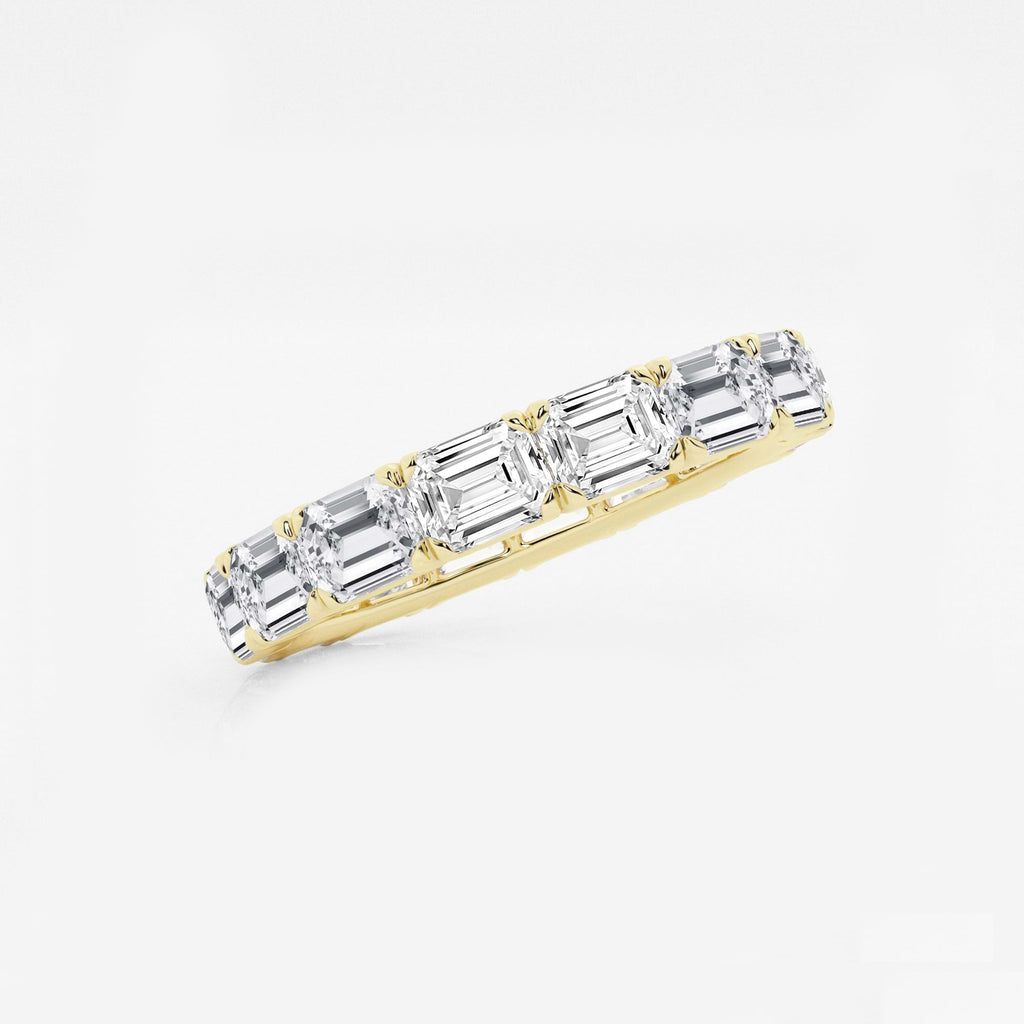 GWA013 - Additional Image 1 for  3 ctw East-West Emerald Lab Grown Diamond Eternity Band - 3.1mm Width