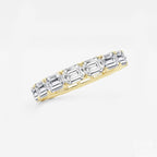 GWA013 - Additional Image 1 for  3 ctw East-West Emerald Lab Grown Diamond Eternity Band - 3.1mm Width