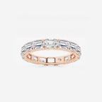 GWA013 - product video for 3 ctw East-West Emerald Lab Grown Diamond Eternity Band - 3.1mm Width