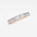GWA013 - Additional Image 1 for  3 ctw East-West Emerald Lab Grown Diamond Eternity Band - 3.1mm Width