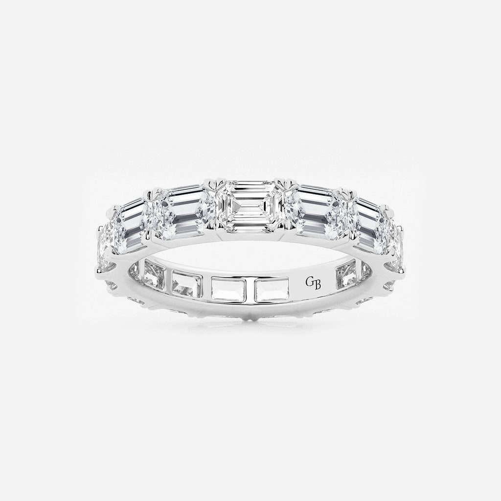 GWA013 - product video for 4 ctw East-West Emerald Lab Grown Diamond Eternity Band - 3.2mm Width