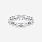 GWA013 - product video for 4 ctw East-West Emerald Lab Grown Diamond Eternity Band - 3.2mm Width