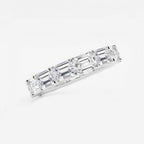 GWA013 - Additional Image 1 for  4 ctw East-West Emerald Lab Grown Diamond Eternity Band - 3.2mm Width
