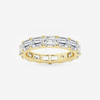GWA013 - 4 ctw East-West Emerald Lab Grown Diamond Eternity Band - 3.2mm Width
