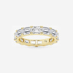 GWA013 - product video for 4 ctw East-West Emerald Lab Grown Diamond Eternity Band - 3.2mm Width