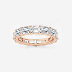 GWA013 - 4 ctw East-West Emerald Lab Grown Diamond Eternity Band - 3.2mm Width