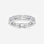GWA013 - 5 ctw East-West Emerald Lab Grown Diamond Eternity Band - 3.8mm Width