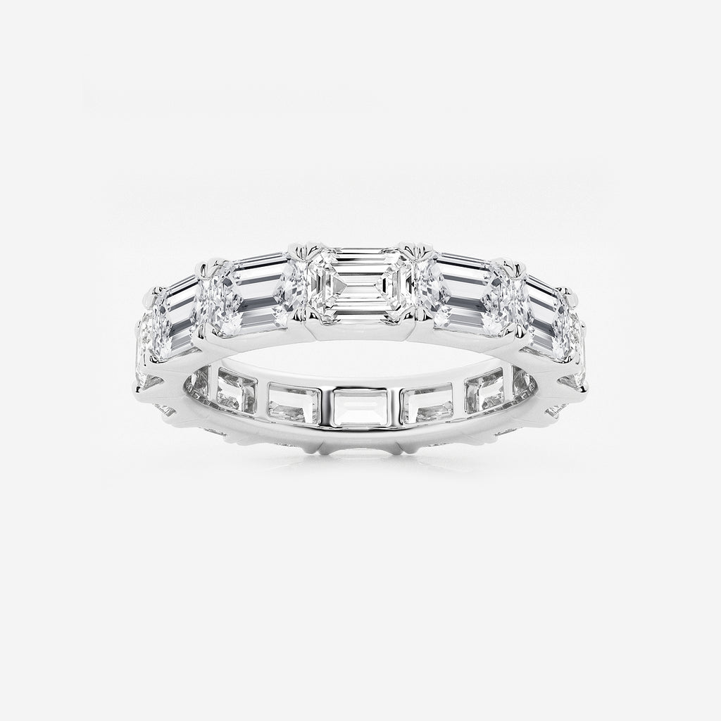 GWA013 - product video for 5 ctw East-West Emerald Lab Grown Diamond Eternity Band - 3.8mm Width