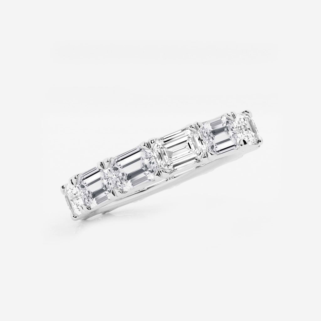 GWA013 - Additional Image 1 for  5 ctw East-West Emerald Lab Grown Diamond Eternity Band - 3.8mm Width