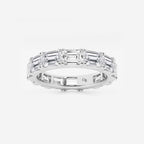 GWA013 - 5 ctw East-West Emerald Lab Grown Diamond Eternity Band - 3.8mm Width