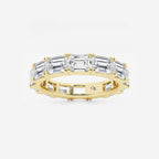 GWA013 - 5 ctw East-West Emerald Lab Grown Diamond Eternity Band - 3.8mm Width
