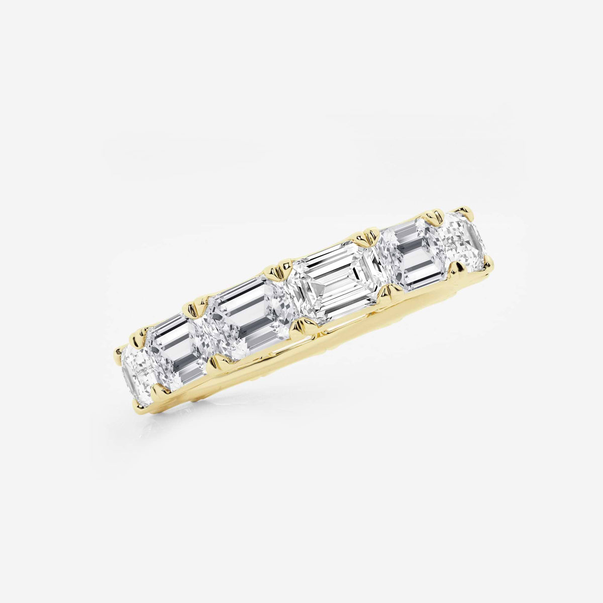 GWA013 - Additional Image 1 for  5 ctw East-West Emerald Lab Grown Diamond Eternity Band - 3.8mm Width