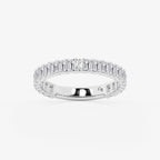 GWA014 - 1 1/2 ctw Emerald Lab Grown Diamond Three Quarter Eternity Wedding Band