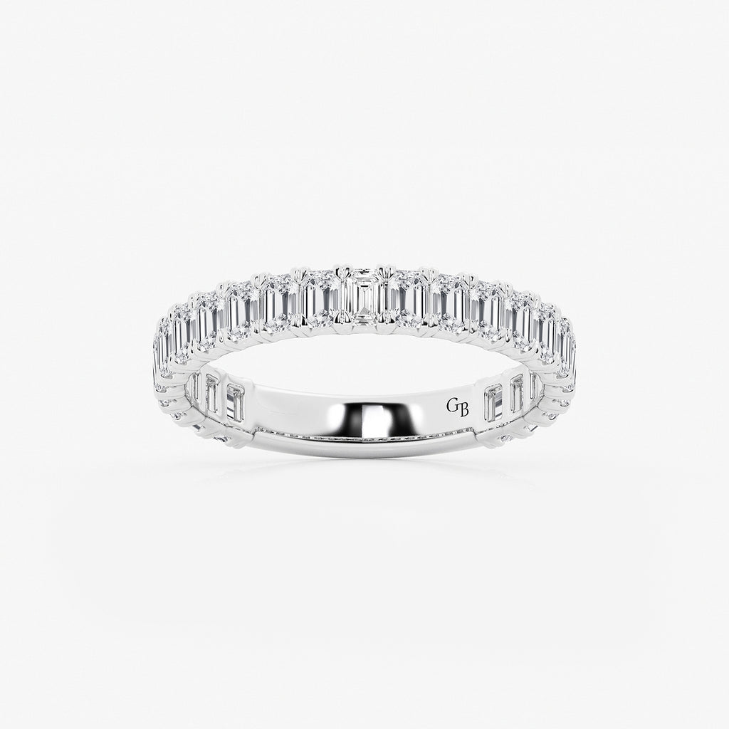 GWA014 - product video for 1 1/2 ctw Emerald Lab Grown Diamond Three Quarter Eternity Wedding Band
