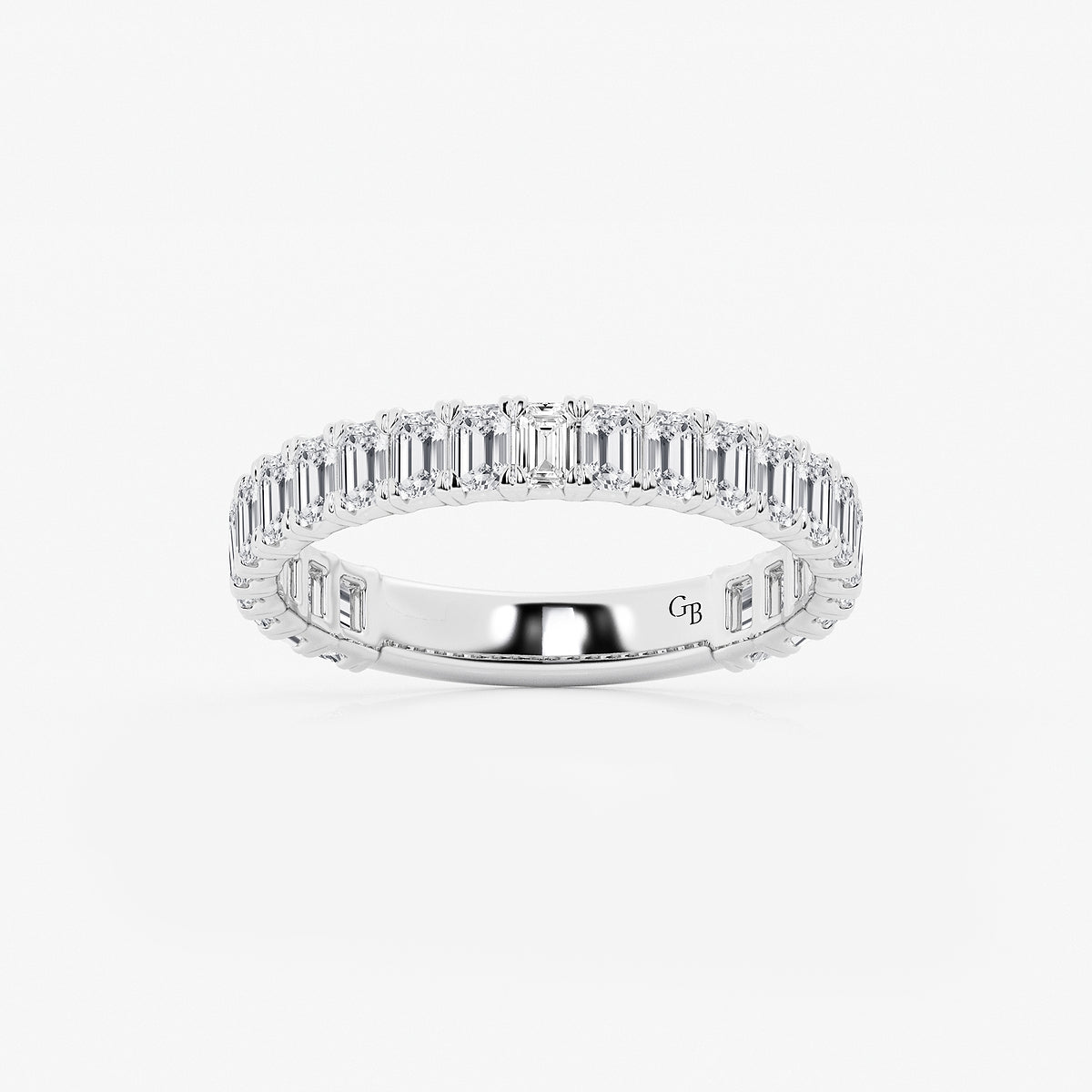 GWA014 - product video for 1 1/2 ctw Emerald Lab Grown Diamond Three Quarter Eternity Wedding Band