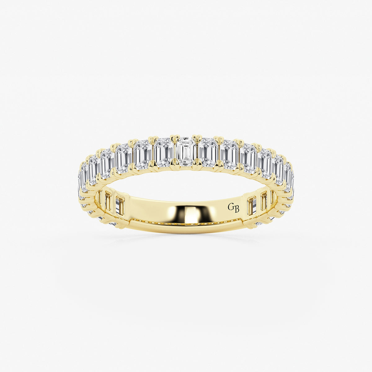 GWA014 - product video for 1 1/2 ctw Emerald Lab Grown Diamond Three Quarter Eternity Wedding Band