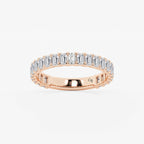 GWA014 - product video for 1 1/2 ctw Emerald Lab Grown Diamond Three Quarter Eternity Wedding Band