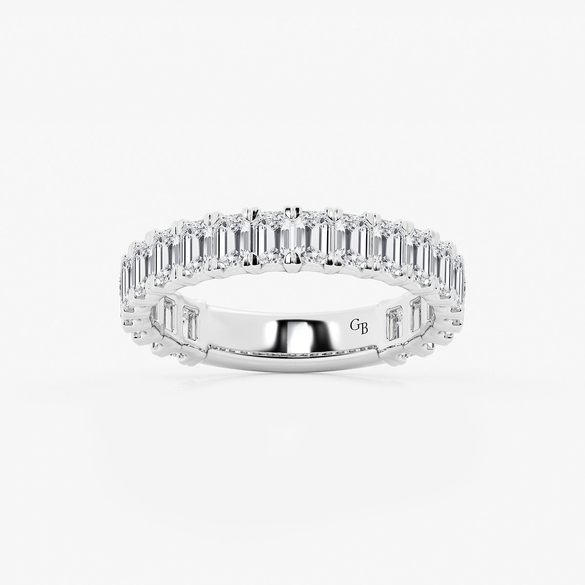 GWA014 - product video for 2 ctw Emerald Lab Grown Diamond Three Quarter Eternity Wedding Band