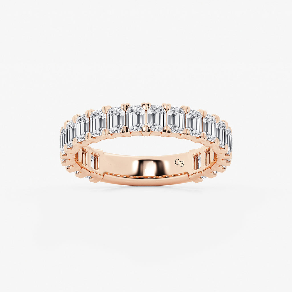 GWA014 - product video for 2 ctw Emerald Lab Grown Diamond Three Quarter Eternity Wedding Band