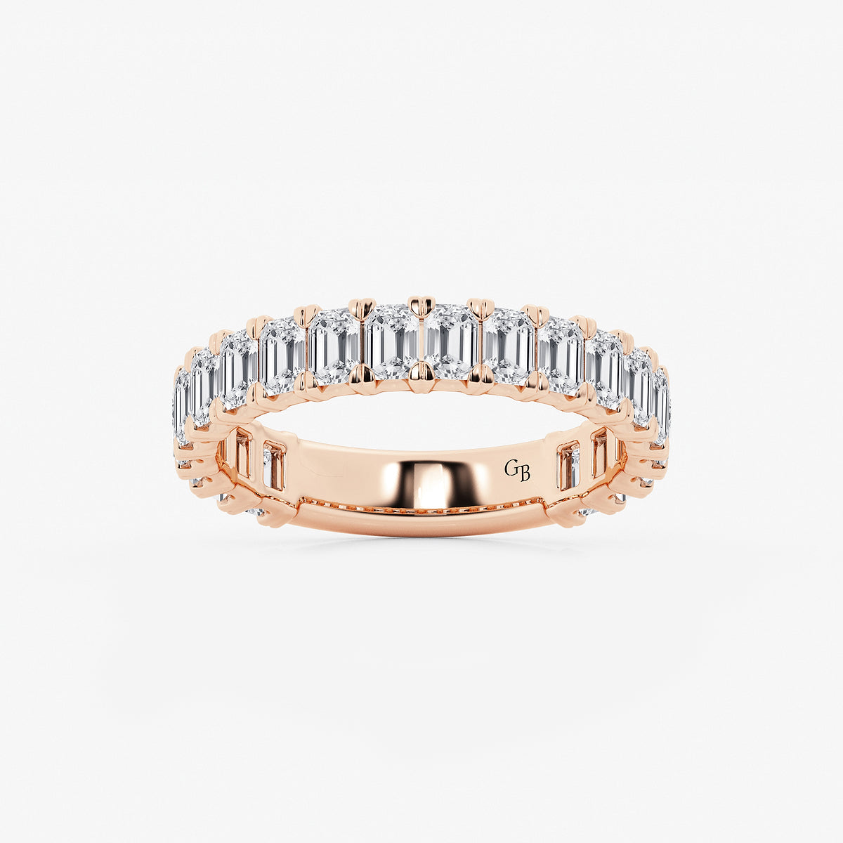 GWA014 - product video for 2 ctw Emerald Lab Grown Diamond Three Quarter Eternity Wedding Band