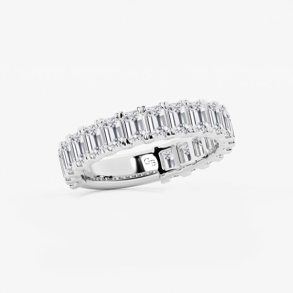 GWA014 - Additional Image 1 for  3 ctw Emerald Lab Grown Diamond Three Quarter Eternity Wedding Band