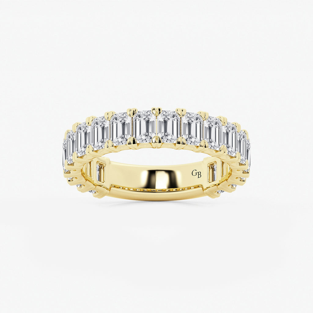 GWA014 - product video for 3 ctw Emerald Lab Grown Diamond Three Quarter Eternity Wedding Band