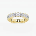GWA014 - product video for 3 ctw Emerald Lab Grown Diamond Three Quarter Eternity Wedding Band