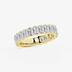 GWA014 - Additional Image 1 for  3 ctw Emerald Lab Grown Diamond Three Quarter Eternity Wedding Band