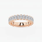 GWA014 - product video for 3 ctw Emerald Lab Grown Diamond Three Quarter Eternity Wedding Band