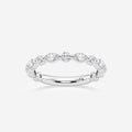 GWA016 - 5/8 ctw Round and Marquise Lab Grown Diamond Floating Wedding Band