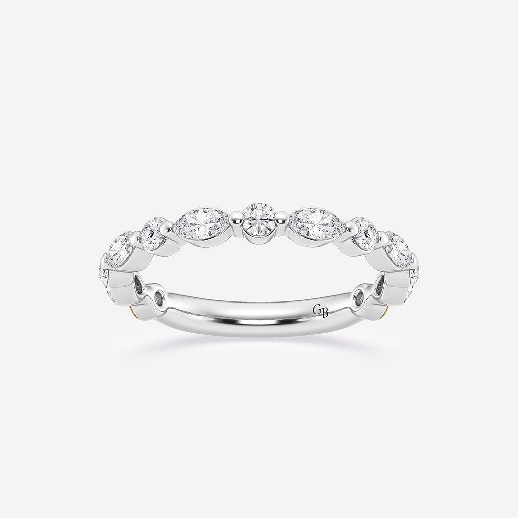 GWA016 - product video for 5/8 ctw Round and Marquise Lab Grown Diamond Floating Wedding Band