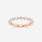 GWA016 - product video for 5/8 ctw Round and Marquise Lab Grown Diamond Floating Wedding Band