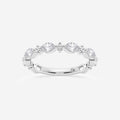 GWA017 - 5/8 ctw Round and Marquise Lab Grown Diamond Alternating Wedding Band