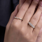 GWA017 - 5/8 ctw Round and Marquise Lab Grown Diamond Alternating Wedding Band