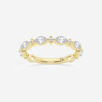 GWA017 - product video for 5/8 ctw Round and Marquise Lab Grown Diamond Alternating Wedding Band