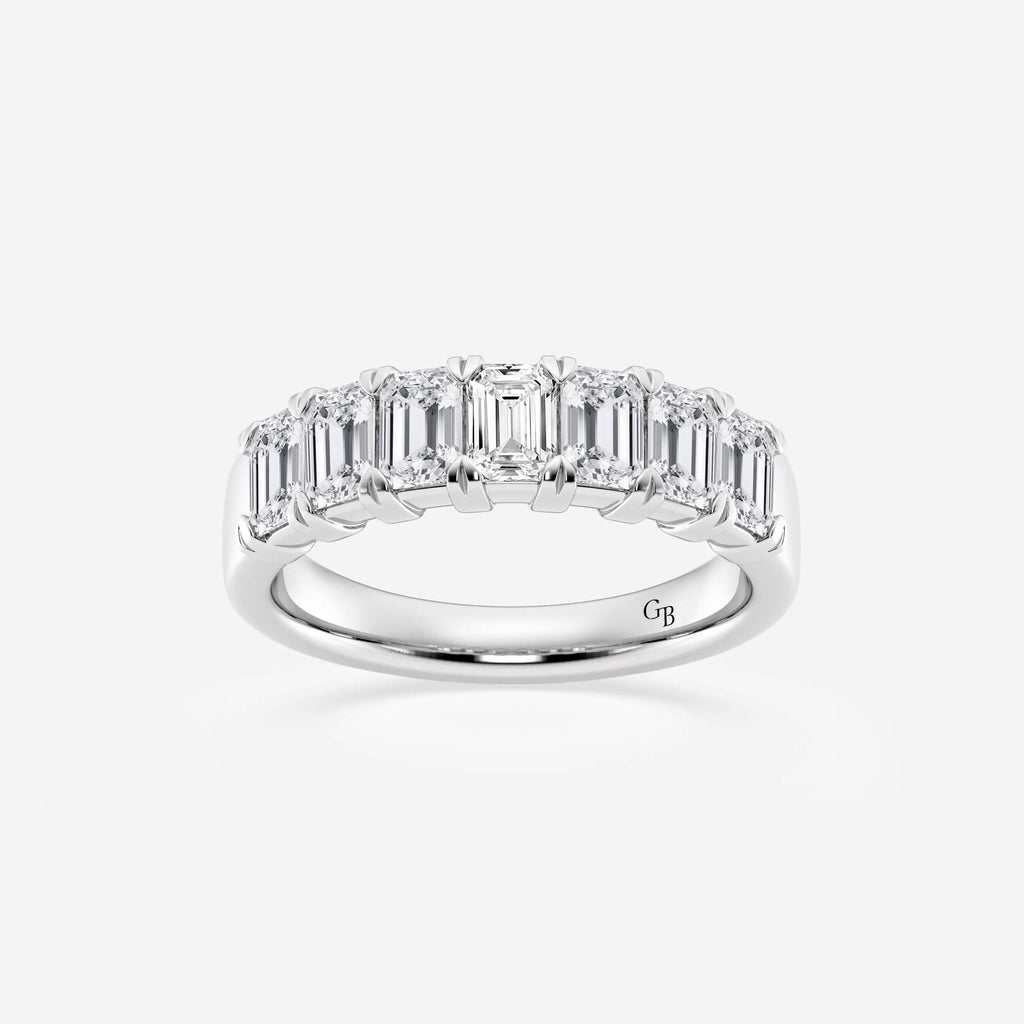 GWA018 - 2 ctw Emerald Lab Grown Diamond Seven-Stone Anniversary Band