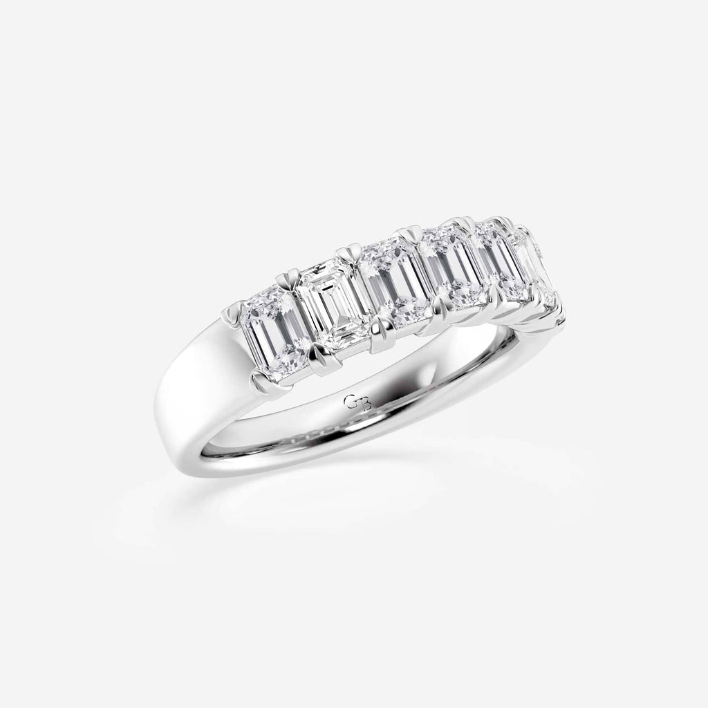 GWA018 - Additional Image 1 for  2 ctw Emerald Lab Grown Diamond Seven-Stone Anniversary Band