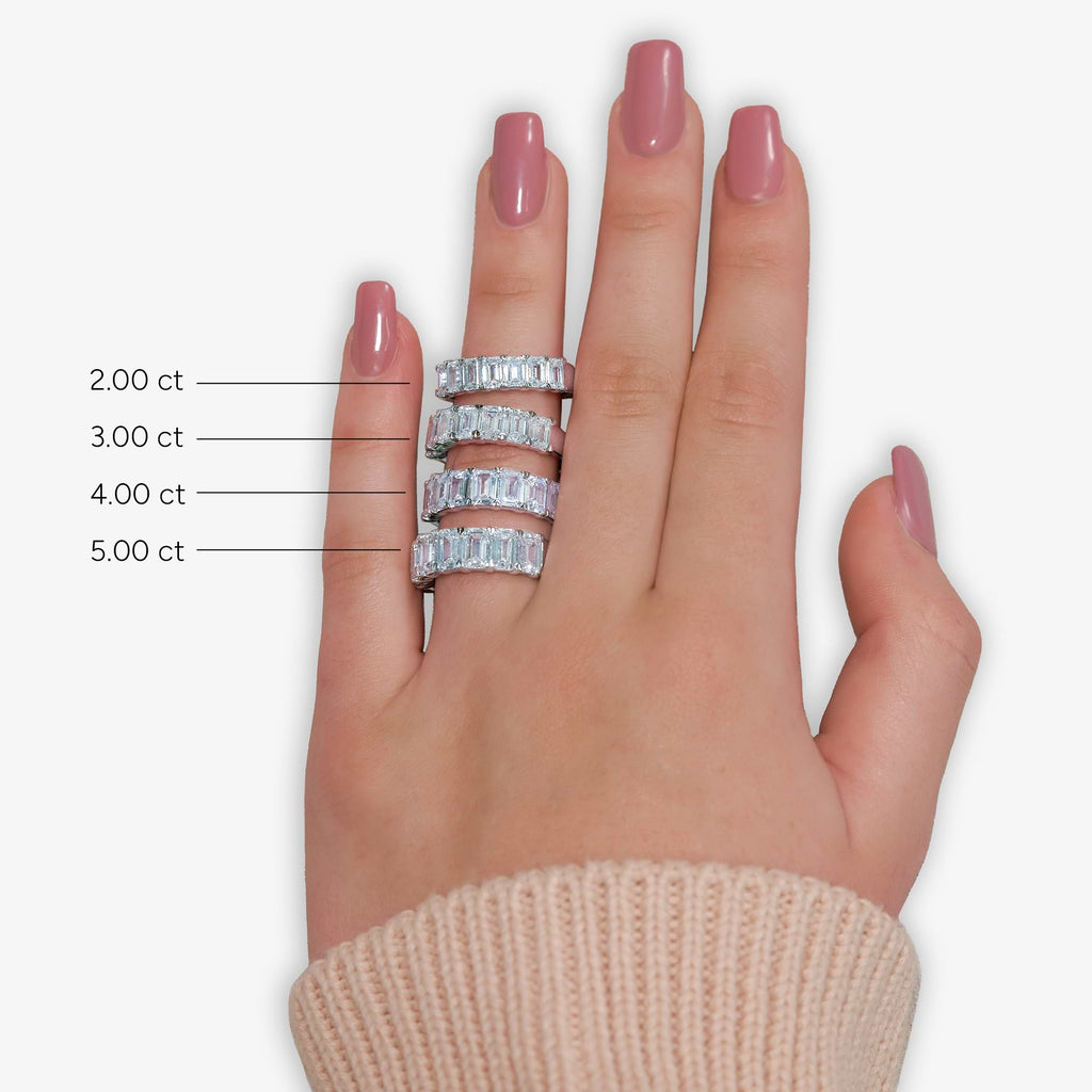 GWA018 - Additional Image 2 for  2 ctw Emerald Lab Grown Diamond Seven-Stone Anniversary Band