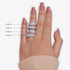 GWA018 - Additional Image 2 for  2 ctw Emerald Lab Grown Diamond Seven-Stone Anniversary Band