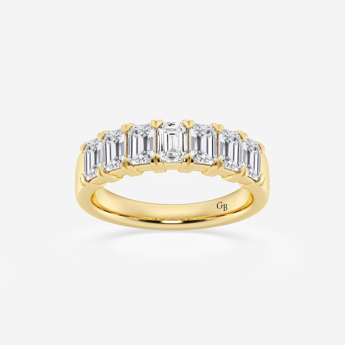 GWA018 - 2 ctw Emerald Lab Grown Diamond Seven-Stone Anniversary Band