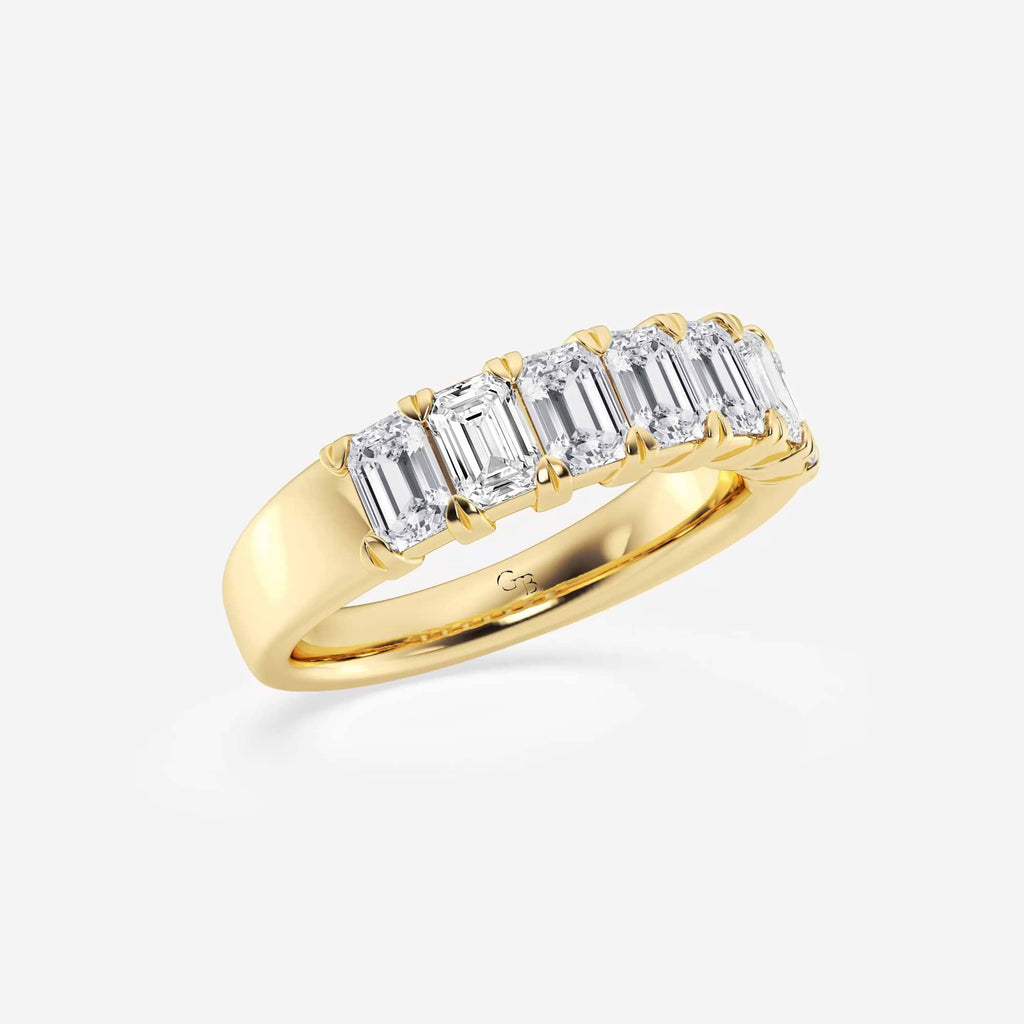 GWA018 - Additional Image 1 for  2 ctw Emerald Lab Grown Diamond Seven-Stone Anniversary Band